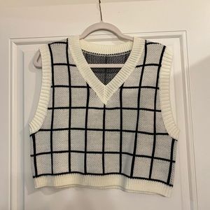Cropped sweater vest